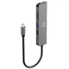 Image de Mobility   Hub adaptateur USB-C 6 en 1 60W   Port HDMI, USB 2.0, USB 3.0 super rapide, lecteur de carte SD et micro SD   HDMI 4K   Compatibilité macOS et Windows