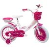 Image de Lolli Girl Vélo Enfant 16'' Fille normé pour la Route, Blanc et Rose Fushia