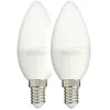Image de Xanlite PACK2EV470F Lot De 2 Flamme E14-Ampoule Angle D'Éclairage 250 LED 5W Équivalant 40W-Ampoule Petit Culot À Vis 470 Lumens-Lumière Blanc Chaud-PACK2EV470F, Plastique + Verre, E14, 5 W, 2700 K