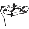 Image de Guirlande extérieure, personnalisable et extensible, câble noir, compatible culot E27 (vendue seule, hors ampoules) | Xanlite, Noire