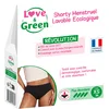 Image de Love & Green - Shorty Menstruel Lavable Ecologique, coton BIO - Taille XS (36) - Flux Normal