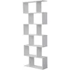 Image de Happy Garden bibliothèque au Style Moderne 6 étagères Blanche Virginia. Meuble de Rangement pour Salon Chambre ou Bureau. Etagères de rangements pour Livre.