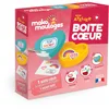 Image de mako moulages - Mon Atelier Boite Coeur - Moulage en Plâtre à Peindre - 2 Moules Socle + Couvercle - Kit de Loisirs Créatifs - Made in France - Dès 5 ans - Jeu d Eveil - Motricité Fine - Amusant-39094