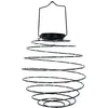 Image de LUMI JARDIN Suspension solaire spirale métal micro LED blanc chaud ORION H 37 cm Noir