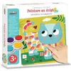 Image de Créa Lign' - Coffret Loisir Créatif - Tableaux Faciles - Peinture au Doigt - Adorables Compagnons - Dès 3 Ans - CL160 24,5 x 24,5 x 4,5 cm Multicolore