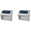 Image de Lumisky Lumisky WALLY W8 Set de 2 Projecteur Spot Solaire 3 LED Extérieur Etanche, Acier/Inox Brossé, Intégré, 1 W, Inox, 10 x 8 x 2.5 cm