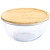Image de Pebbly Bol à Mixer Rond - avec Couvercle en - 0,77 L, Verre, Ø 15 x 9 cm, 770 ML PKV-011