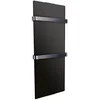 Image de CHEMIN’ARTE Sèche-Serviette Électrique Noir 1200W - Radiateur Vertical - IP24-2 porte serviettes - 120x6x46cm - Conçu en France