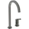 Image de Ideal Standard - Goût, Mitigeur monocommande pour évier de cuisine à deux trous, Bouche haute carrée orientable à 360°, Magnetic Grey