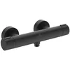 Image de Ideal Standard   Ceratherm Alu+ Mitigeur thermostatique de douche, avec fonction thermostatique, corps avec technologie anti-brûlure CoolBody et régulateur ECO FLOW, apparent, Noir Mat