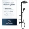 Image de Ideal Standard   Ceraflow Alu+ Système de douche avec mitigeur de douche, avec 2 étagères, douchette 2 fonctions et pomme de tête 2 fonctions, Noir Mat