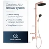 Image de Ideal Standard Ceraflow Alu+ Colonne de douche, fabriquée en aluminium 100% recyclé, douche à économie d'eau avec jets variables et protection anti-brûlure   Rose (356 x 501 x 1113 mm)