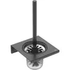 Image de Ideal Standard BD593XG Brosse WC en aluminium + avec support en verre Noir soyeux