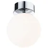 Image de Paulmann 71065 plafonnier LED Selection Bathroom Gove IP44 3000K 900lm 230V 9W Chrome, Satin luminaire de salle de bain