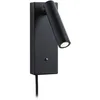 Image de Paulmann 71109 Applique LED Hulda USB C 3000K 130lm 230V 2,5W gradable Noir mat Lampe de lecture murale