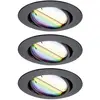 Image de Paulmann 92468 LED-inbouwlamp Set van 3 stuks LED 14.7 W Zwart (mat)