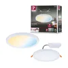 Image de Paulmann 93043 Panneau LED spots encastrés Areo VariFit IP44 ZigBee Tunable White 175mm rond incl. 1x13W gradable Blanc éclairage plafond plast. 3000K