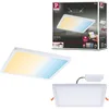 Image de Paulmann 93048 Panneau LED spots encastrés Areo VariFit IP44 ZigBee Tunable White 230x230 mm carré incl. 1x16 watts gradable Blanc plastique 3000 K