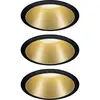 Image de Paulmann Cole Coin 93404 Inbouwlamp Set van 3 stuks Energielabel 2021: n.v.t. 6 W Warmwit Zwart, Goud
