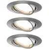 Image de Paulmann 93421 Base Inbouwlamp Set van 3 stuks LED LED 15 W IJzer (geborsteld)
