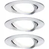 Image de Paulmann 93451 Nova Inbouwlamp Set van 3 stuks LED LED 18 W Aluminium (gedraaid)