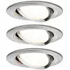 Image de Paulmann 93465 Inbouwlamp Set van 3 stuks LED GU10 19.5 W Metaal (geborsteld)