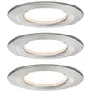 Image de Paulmann Nova Inbouwlamp voor badkamer Set van 3 stuks LED LED 18 W IP44 IJzer (geborsteld)