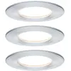 Image de Paulmann Nova Inbouwlamp voor badkamer Set van 3 stuks LED LED 18 W IP44 Aluminium (gedraaid)