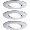 Image de Paulmann Calla LED-inbouwlamp voor badkamer Set van 3 stuks 18 W IP65 Chroom (mat)