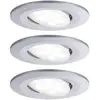 Image de Paulmann Calla LED-inbouwlamp voor badkamer Set van 3 stuks 19.5 W IP65 Chroom (mat)