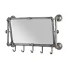 Image de HAKU Möbel garderobe murale anthracite, métal, miroir - Dim.: L 75 cm x H 45 cm x P 16 cm, Style: Industrial
