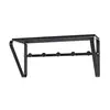 Image de HAKU Möbel garderobe murale noir, métal - Dim.: L 45 cm x H 20 cm x P 18 cm, Style: Modern