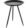 Image de HAKU Möbel table d'appoint noir, métal - Dim.: H 47 cm x Ø 38 cm, Style: Modern