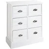 Image de HAKU Möbel commode blanc, bois massif, MDF - Dim.: L 60 cm x H 75 cm x P 30 cm, Style: Coastal Furniture