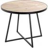 Image de HAKU Möbel table d'appoint chêne, noir, MDF, métal - Dim.: H 48 cm x Ø 60 cm, Style: Modern