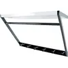 Image de HAKU Möbel garderobe murale chromé foncé, blanc, MDF, métal - Dim.: L 60 cm x H 40 cm x P 29 cm, Style: Modern