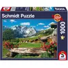 Image de Schmidt Spiele 58368 Mountain Paradise Vue sur l'idylle des montagnes, puzzle 1000 pièces, coloré