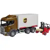 Image de bruder Scania Super 560R UPS logistieke vrachtwagen met meeneemstapler Kant-en-klaar model Vrachtwagen (model)