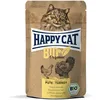 Image de Happy Cat 70487 - All Meat Adult Bio Pouch Pouch Poulet/dinde - Aliments humides pour chats adultes et gueule de bois - 85 g