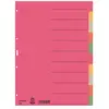 Image de Leitz 4359 Register DIN A4 blanco Karton (dun) Meerdere kleuren 10 tabbladen 43590000