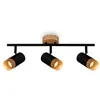 Image de BRILONER - Plafonnier, Plafonnier, Lampe, Application bois, Orientable, Lampe de salon, Lampe de chambre, Lampe de cuisine, Noir-bois