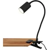 Image de BRILONER Lampe de bureau avec interrupteur à câble, lumière blanche chaude, orientable, fiche, lampe de lecture et de chevet, 40 cm