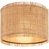Image de BRILONER Plafonnier avec abat-jour en paille, culot E27, max. 10 W, suspension bohème, esthétique, lampe de salon, 40 x 28 cm (DxH), couleur naturelle