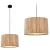 Image de BRILONER Seagrass Suspension Abat-jour Culot E27 max. 10 W Boho Esthétique Suspension Table à Manger 35 x 128 cm (L x l x H) Nature