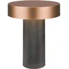 Image de BRILONER - Lampe de table LED rechargeable, gradateur tactile en continu, IP44, charge USB-C, batterie remplaçable, veilleuse, lampes de chevet, lampe à piles, 16 x 20 cm, bronze anthracite métallisé