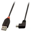 Image de LINDY 31972 USB-kabel USB 2.0 USB-A stekker, USB-mini-B stekker 2.00 m Zwart 90° haaks naar rechts