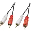 Image de LINDY 35661 Cinch Audio Aansluitkabel [2x Cinch-stekker - 2x Cinch-stekker] 2.00 m Zwart