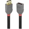 Image de LINDY 36496 DisplayPort-kabel DisplayPort Verlengkabel DisplayPort-stekker, DisplayPort-bus 1.00 m Antraciet, Zwart, Rood Vergulde steekcontacten