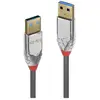 Image de LINDY 36626 USB-kabel USB 3.2 Gen1 USB-A stekker, USB-A stekker 1.00 m Grijs Afgeschermd (drievoudig)