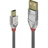 Image de LINDY 36634 USB-kabel USB 2.0 USB-A stekker, USB-mini-B stekker 5.00 m Grijs